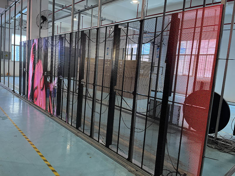 professional transparent led curtain screen